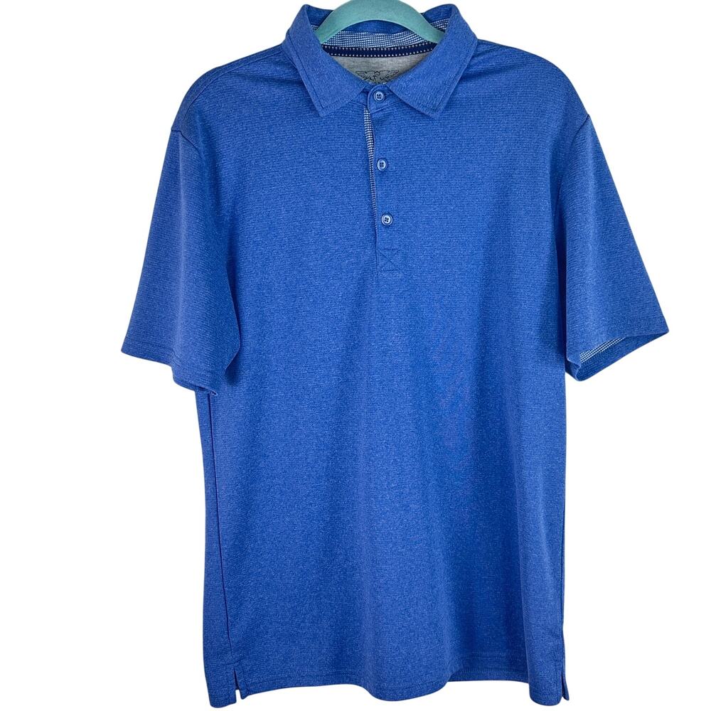 Weatherproof Vintage Polo Men Medium Blue Performance Golf Stretch Y2K Normcore